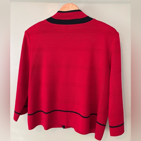 Ming Wang Black and Red XL Suit Jacket Stand Collar Business Wear - Picture 6 of 8